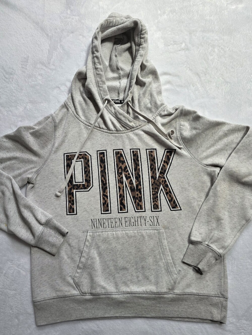 Victoria's Secret PINK Leopard 1986 Gray Hoodie Women's Medium